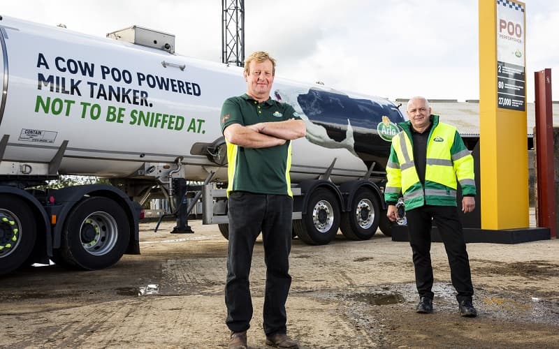 Arla unveils UK’s first dairy farm ‘fuel station’ as poo-power