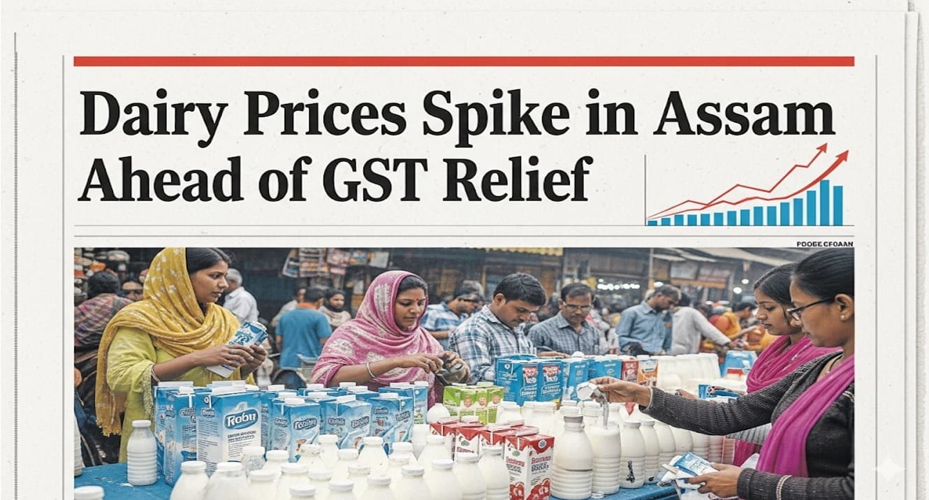 Dairy Prices Spike in Assam Ahead of GST Relief