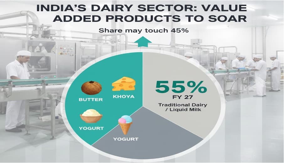 Value added dairy products share may touch 45% in FY 27