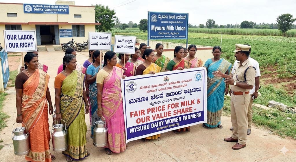 Mysuru Dairy Women Farmers Fight for Fair Pricing & Value Share