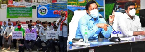 Collector assures payment of dues to dairy farmers in a week at Ongole