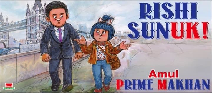 Amul Congratulates UK PM Rishi Sunak In A Creative Way