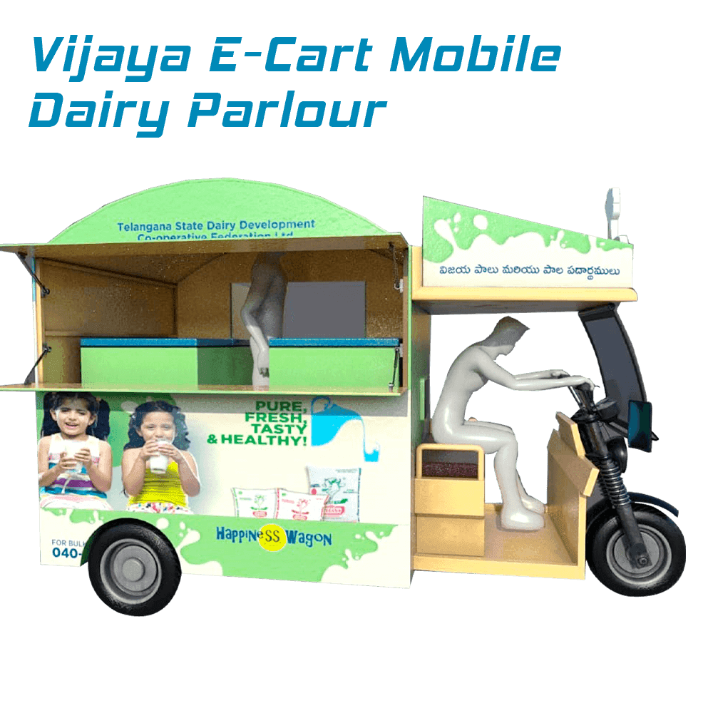 Vijaya dairy launching 1000 e mobile outlets in Hyderabad