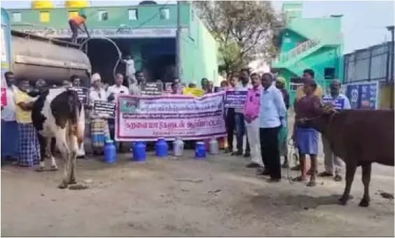 Milk producers in Krishnagiri demands raise in milkprice
