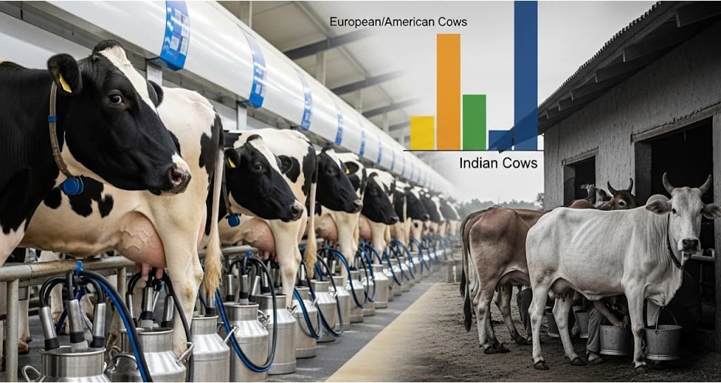 Indian dairy farms Lag Global Cattle Productivity