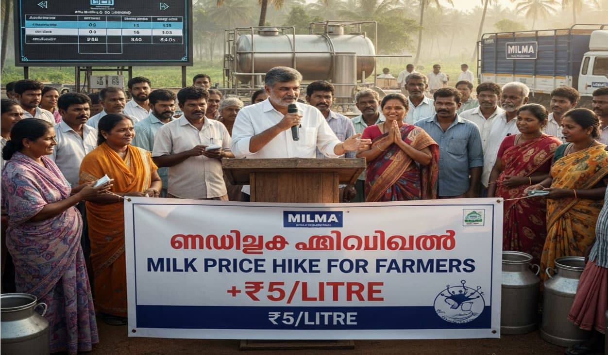 Kerala Set to Hike Milk Prices to Support Farmers