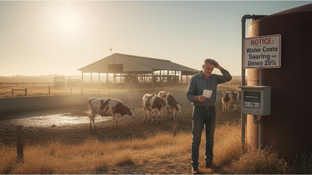 Milk production declines amid rising water costs