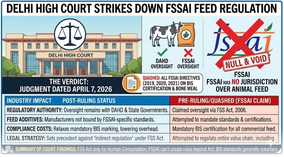 Delhi HC curbs FSSAI overreach on animal feed