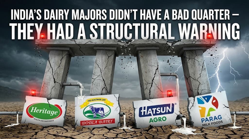 India's Dairy Majors Didn't Have a Bad Quarter — They Had a Structural Warning